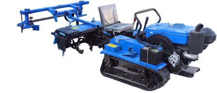 Crawler-type ridging and film-covering machine